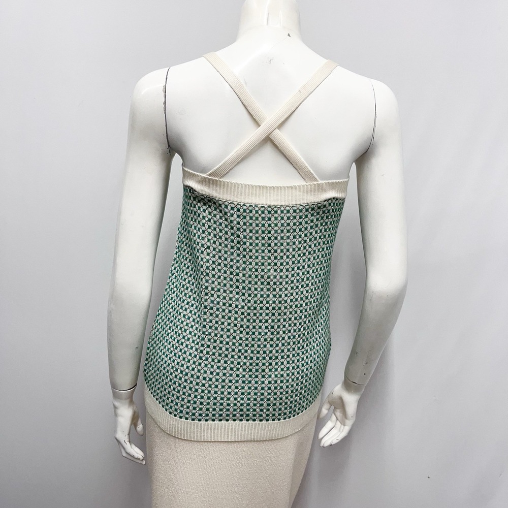 Luca Luca Silk & Cashmere Cardigan &‎ Top Set Green Khaki Beige Taupe L XL - Picture 7 of 9